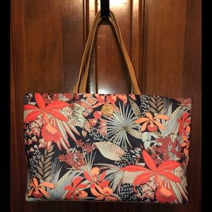 Tory Burch Kerrington Calethea Floral Tote Purse